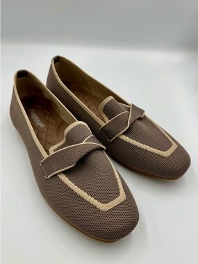 Leisure & Cosy Brown Knit Pointed Toe Loafers Shoes Size 9.5 EU 41